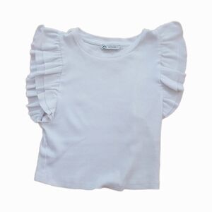 Flutter sleeve top Zara White